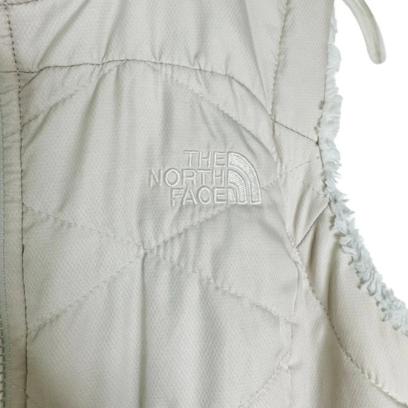 The North Face Reversible Mossbud Insulated Puffer Vest Beige Cream Size XS - Picture 6 of 14